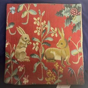 Jules Pansu Jacquard Tapestry Cushion Cover Garennes Pattern Cotton NWT